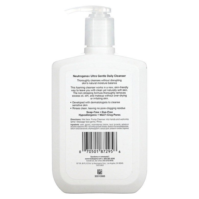 Neutrogena 울트라 젠틀 데일리 클렌저 포밍 포뮬러