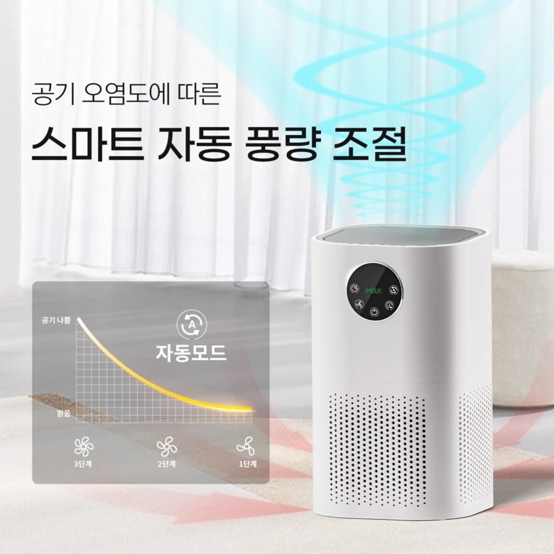 MIUI 공기청정기 저소음 자동모드 타이머 3중필터 99%제거