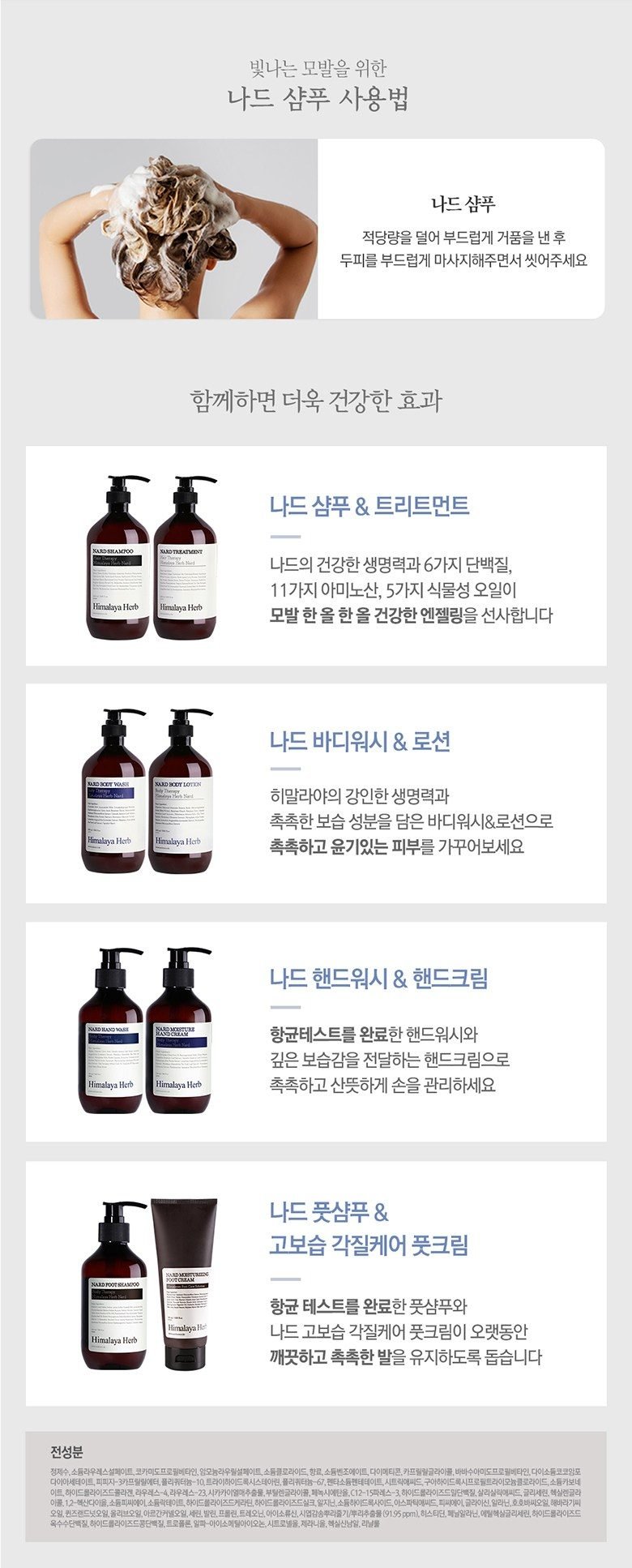 나드 히말라야 허브 나드 샴푸린스 세트
