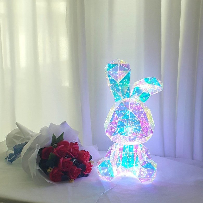 무드등 수유등 토끼 LED홀로그램 인테리어조명 수면등 침실무드등